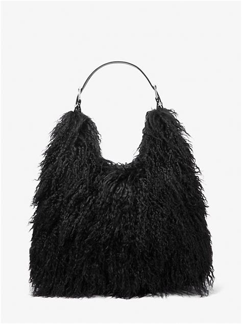 michael kors tas nolita|Nolita Large Shearling Leather Hobo Shoulder Bag .